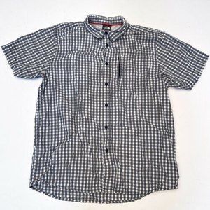 The North Face Shirt Short Sleeve Button Up Hiking Outdoor Plaid Size Large L